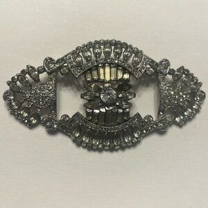 Vintage Art Deco Early Coro Paste Crystal Geometric Brooch